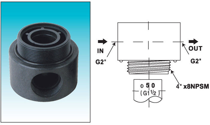 Upflow PH neutralization Pressure Tanks heads  2.5" NPSM inlet / outlet 1" Riser 3/4"